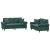 Set canapea cu perne, 2 piese, verde închis, catifea GartenMobel Dekor