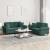 Set canapea cu perne, 2 piese, verde închis, catifea GartenMobel Dekor