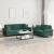 Set canapea cu perne, 2 piese, verde închis, catifea GartenMobel Dekor