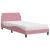 Pat cu saltea, roz, 100x200 cm, catifea GartenMobel Dekor