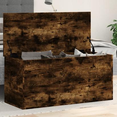 Cutie de depozitare stejar fumuriu, 100x42x46 cm lemn prelucrat GartenMobel Dekor