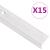 Profile trepte în formă de L, 15 buc, argintiu, 90 cm, aluminiu GartenMobel Dekor