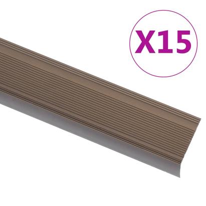 Profile trepte în formă de L, 15 buc., maro, 90 cm, aluminiu GartenMobel Dekor