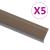 Profile trepte în formă de L, 5 buc., maro, 90 cm, aluminiu GartenMobel Dekor