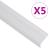 Profile trepte în formă de L, 5 buc, argintiu, 100 cm, aluminiu GartenMobel Dekor