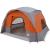Cort de camping pentru 6 persoane, gri/portocaliu, impermeabil GartenMobel Dekor