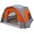 Cort de camping pentru 6 persoane, gri/portocaliu, impermeabil GartenMobel Dekor