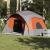Cort de camping pentru 6 persoane, gri/portocaliu, impermeabil GartenMobel Dekor