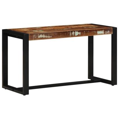 Bancă multicoloră 80x35x45 cm lemn masiv recuperat GartenMobel Dekor