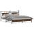Cadru de pat fără saltea Stejar afumat 183x213cm Lemn prelucrat GartenMobel Dekor