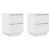 Noptiere cu lumini LED 2 buc Alb 38x34x50 cm GartenMobel Dekor
