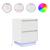 Noptiere cu lumini LED 2 buc Alb 38x34x50 cm GartenMobel Dekor