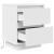 Noptiere cu lumini LED 2 buc Alb 38x34x50 cm GartenMobel Dekor