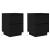 Noptiere cu lumini LED 2 buc Negru 38x34x50 cm GartenMobel Dekor