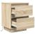 Noptiere cu lumini LED 2 buc Stejar Sonoma 38x34x50 cm GartenMobel Dekor