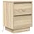 Noptiere cu lumini LED 2 buc Stejar Sonoma 38x34x50 cm GartenMobel Dekor