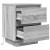 Noptiere cu lumini LED 2 buc Gri Sonoma 38x34x50 cm GartenMobel Dekor