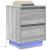 Noptiere cu lumini LED 2 buc Gri Sonoma 38x34x50 cm GartenMobel Dekor