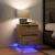 Noptiere cu lumini LED 2 buc Stejar Artisan 38x34x50 cm GartenMobel Dekor