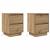 Noptiere cu lumini LED 2 buc Stejar Artisan 38x34x50 cm GartenMobel Dekor