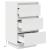 Noptiera cu lumini LED alb 38x34x65 cm GartenMobel Dekor