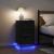 Noptiera cu lumini LED Negru 38x34x65 cm GartenMobel Dekor