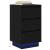 Noptiera cu lumini LED Negru 38x34x65 cm GartenMobel Dekor