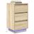 Noptiera cu lumini LED Stejar Sonoma 38x34x65 cm GartenMobel Dekor