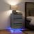 Noptiera cu lumini LED Gri Sonoma 38x34x65 cm GartenMobel Dekor