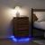 Noptiera cu lumini LED Stejar maro 38x34x65 cm GartenMobel Dekor