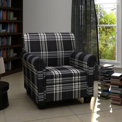 Fotoliu cu pernă, negru, material textil GartenMobel Dekor