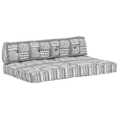 Pernă pentru canapea din paleți, gri, textil, petice GartenMobel Dekor