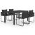 Set mobilier de grădină, 5 piese, negru, ratan PVC GartenMobel Dekor