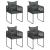 Set mobilier de grădină, 5 piese, negru, ratan PVC GartenMobel Dekor