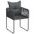 Set mobilier de grădină, 5 piese, negru, ratan PVC GartenMobel Dekor