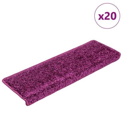 Covorașe scară 20 buc 65x21x4 cm violet GartenMobel Dekor