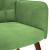 Scaun de relaxare cu taburet, verde deschis, catifea GartenMobel Dekor