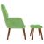 Scaun de relaxare cu taburet, verde deschis, catifea GartenMobel Dekor