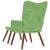 Scaun de relaxare cu taburet, verde deschis, catifea GartenMobel Dekor
