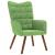 Scaun de relaxare cu taburet, verde deschis, catifea GartenMobel Dekor