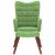 Scaun de relaxare cu taburet, verde deschis, catifea GartenMobel Dekor