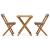 Set de bistro pliabil, 3 piese, cu perne, lemn masiv de acacia GartenMobel Dekor