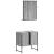 Set dulapuri Baie, 2 piese, gri sonoma, lemn prelucrat GartenMobel Dekor