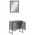 Set dulapuri Baie, 2 piese, gri sonoma, lemn prelucrat GartenMobel Dekor