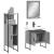 Set dulapuri de baie, 3 piese, gri sonoma, lemn prelucrat GartenMobel Dekor