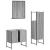 Set dulapuri de baie, 3 piese, gri sonoma, lemn prelucrat GartenMobel Dekor