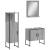 Set dulapuri de baie, 3 piese, gri sonoma, lemn prelucrat GartenMobel Dekor