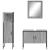 Set dulapuri de baie, 3 piese, gri sonoma, lemn prelucrat GartenMobel Dekor