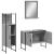 Set dulapuri de baie, 3 piese, gri sonoma, lemn prelucrat GartenMobel Dekor
