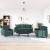 Set de canapele cu perne, 3 piese, verde închis, catifea GartenMobel Dekor